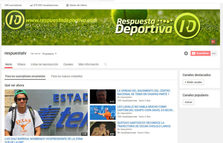 LOS VIDEOS DE RESPUESTATV TE PONEN AL DÍA DE LO QUE PASA EN EL TENIS MEXICANO