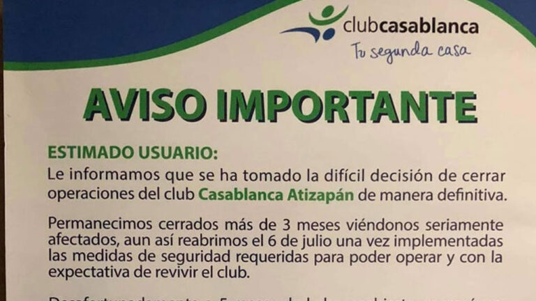 LUTO EN EL TENIS MEXICANO: CIERRA CASABLANCA ATIZAPÁN