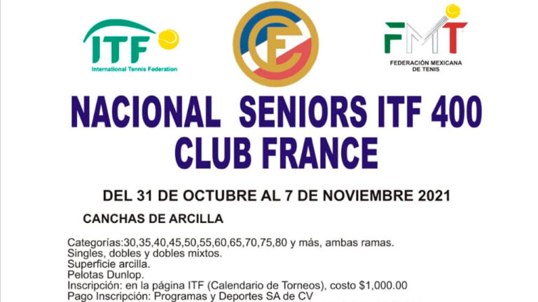 NACIONAL SENIORS ITF 400 EN EL CLUB FRANCE