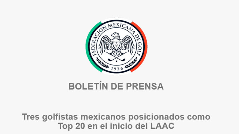 Tres golfistas mexicanos posicionados como Top 20 en el inicio del LAAC