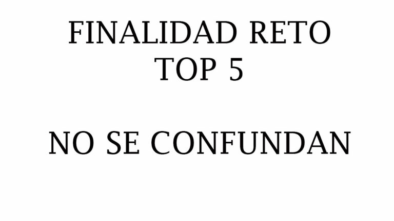 RETO TOP 5 CAPITULO 9: HABLEMOS DE TENIS Y APORTEMOS