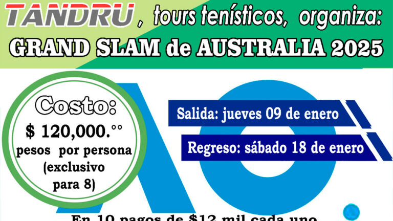 YA PREPARAN VIAJE AL AUSTRALIAN OPEN